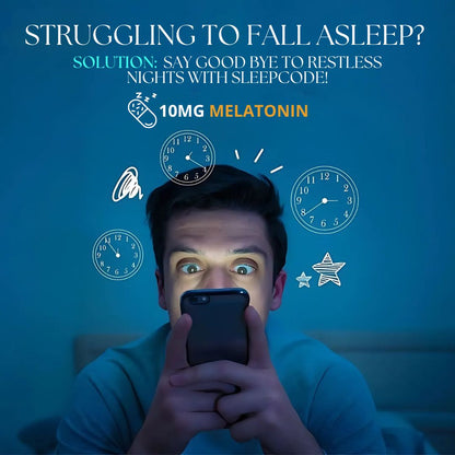 Sleepcode Zero Sugar 20 Effervescent Tablets With Melatonin Tager extract Vitamin B6 Strawberry Lemonade Flavour